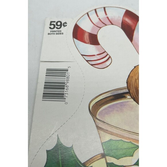 Vintage 2 Paper Magic Group Candy Cane Bear In Tea Cup Christmas Decoration 10” - Picture 7 of 11